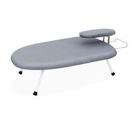 AKOZLIN Tabletop Ironing Board with Folding Legs & Fixed Sleeve 23.6"×14''×7'' Small Ironing Board Table with Cotton Removable Cover,Grey