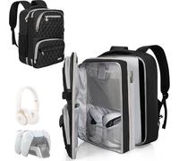 AKOZLIN Travel Bag Backpack Compatible with PS5/PS4/PS4 Pro/PS4 Slim/Xbox One XS Gaming Console Carrying Case with Pockets for Phone , Headset,Console Base and Accessories,Black