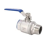 Akozon 1 1/4in DN32 Thread Ball Valve 1000WOG NPT Female X Male Stainless Steel Ball Valve for Water, Oil, Gas, and Steam, 90° Closing Range