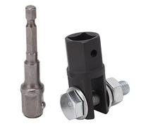 Akozon 1/2in Scissor Jack Adapter Metal Impact Drill Socket Adaptor for U Shaped Singe Eye Ends Jack Drill Adapters