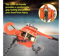 Akozon 1.5 Ton 10ft Lever Chain Hoist - Alloy Steel Lifting Equipment with Ratchet Puller, Ideal for Garage, Workshops, and Forestry