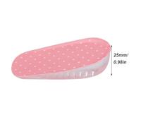 Akozon 1.5cm Height Increase Silicone Gel Adhesive Insoles - Comfortable Heel Lift Pads for Elevation, Self-Adhesive and Breathable Design, Green (2.5cm)