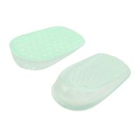 Akozon 1.5cm Height Increase Silicone Gel Adhesive Insoles - Comfortable Heel Lift Pads for Elevation, Self-Adhesive and Breathable Design, Green (2.5cm)