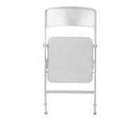 Akozon 1 6 Scale Dollhouse Miniature Folding Chair For Dolls And Action Figures Silver (Silver)