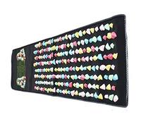 Akozon 1.7 m x 0.35 cm, walking stone foot massage mat healthy cushion 7 board reflexology walk massager leg health care stone foot care