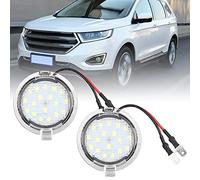 Akozon 1 Pair Car Rear View Mirror Puddle Lights White LED Bright Fit for Edge Mondeo MK5 Fusion Gen 2 Flex SEL Explorer Everest Expedition Taurus & Range King Ranch