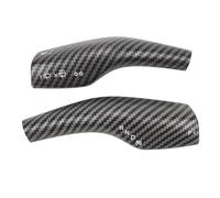 Akozon 1 Pair Steering Lever Cover Protective Gear Shift Lever Cover for Vehicle (Carbon Fiber Style)