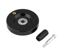 Akozon 1 pcs Black Lathe Milling Machine Rear Ripple Hand Wheel with Revolving Handle(8 * 63mm)