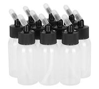 Akozon 10 Pack 30ml Airbrush Bottles Durable Pigment Containers for Dual Action Siphon Spray Guns