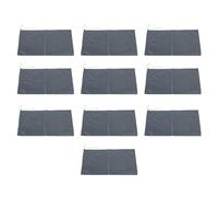 Akozon 10-Pack Sandless Flood Bags - Drawstring Water Barriers for Basement & Garage - 9.8x19.7in Polyester Dam Bags for Effective Flood Control (Gray)