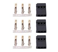 Akozon 100 Sets of 3 Pin Male and Female Crimp Terminal Connector Kit for JR Servo Housing Plug Set