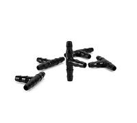 Akozon 100PCS Drip Irrigation T Pipe Barb Hose Fitting Connectors for Garden Watering System - 4mM7mm Tubing Compatible