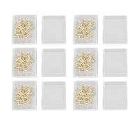 Akozon 100pcs Gold Flower Shaped Paper Clips Cute Electroplated Metal Paper Clips for Office, and Fun Organizational Supplies