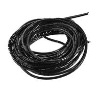Akozon 10m Spiral Cable Wrap, Black PC Tidy Hide Cord Management for TV Computer Home Theater Wire Organizer with Protective Binding