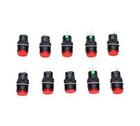 Akozon 10PCS 16mm Illuminated Push Button Switch 5 Pin