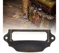Akozon 10PCS Antique Green Bronze Label Pulls for Jewelry Boxes and Cabinets