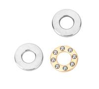 Akozon 10pcs Miniature High Precision Thrust Ball Bearings Set - Steel Ball Bearings for Low Friction Applications in Ry and Equipment (F4-9M 4 * 9 * 4mm)