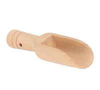 Akozon 10pcs Wooden Bath Salt Scoop Set, Polished Surface Scoops for Home Spa, Shower Room and Gifting (Type 1 (2.4x7.6cm/0.95x3.0in))
