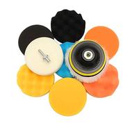 Akozon 11Pcs Sponge Buffing Polishing Waxing Pad Kit Car Polisher Buffer Drill (7in)