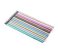 Akozon 12 NoN Metallic Colored Pencils Set - Vibrant Black Wood Pencils for Coloring Books, Easy to Blend with Shiny Effects