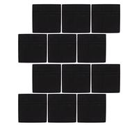 Akozon 12 Pack Acoustic Panels Black Self Adhesive Polyester Fiber Soundproof Padding for Studios and Home Use