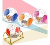 Akozon 12cm Mini Transparent Plastic Hamster Exercise Ball - Safe Pet Training Toy for Hamsters and Small Animals (Blue)