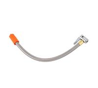 Akozon 12in Extended Tire Inflator Hose Adapter, Stainless Steel Flexible Nozzle Adapter with 90 Degree All Metal Thumb Operated Valve for Car Motorcycle Bike Tire Inflation