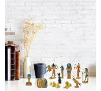 Akozon 12PCS BL 1136, Egypt Statues 12PCS Egyptian Figurines Set Pyramid Mummy Egyptian Toys Realistic Themed Birthday Gift Party Decorations BL 1136 Ancient Egypt (- Ancient)