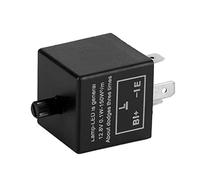 Akozon 12V 3 Pin Adjustable LED Light Flasher Blinker Relay for Turn Signal Indicator - Fix Flashing and Dashboard Warnings