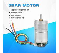 Akozon 12V DC Encoder Gear Motor (25GA-310-128) with Metal Gears, Adjustable Speed, Ideal for Window and Door Openers (DC12 70RPM)