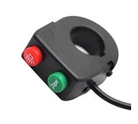 Akozon 12V Lightweight ABS Plastic Handlebar Horn Headlight Switch Two Functions for Scooter Universal Black