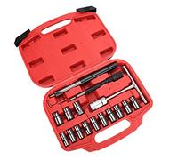 Akozon 17 Piece Injector For Seat Cutter Milling Tool Set Universal Garage Kit For Engine Maintenance