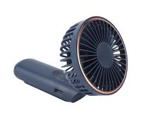 Akozon 180° Foldable Handheld Fan 6 Speed USB Rechargeable Fan with LCD Digital Display and Neck Strap for Indoor and Outdoor Use