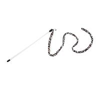 Akozon 1PC Cat Teaser Wand Toy with Leopard Print Tail & Bell ABS Rod & Polyester Fiber Interactive Fun Chaser Stick for Kittens Adult Cats Bite-Resistant Pet Exercise Toy