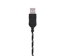 Akozon 2.2m Replacement USB Cable for Kana Mouse - Bred Wire with USB & 5-Pin Connectors, Black and Orange (Black and White)