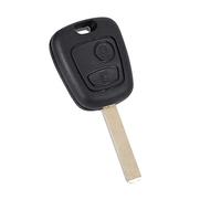 Akozon 2 Buttons Uncut Blank Key Fob Shell Case for 107 207 307 407 Abs Plastic Replacement Key Case with No Programming Required