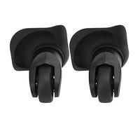 Akozon 2 Inch Rigid Casters 2 Count Polypropylene PP Polyethylene Terephthalate PET Plate Mount, A Pair Black Suitcase Mute Single Row Wheel Universal Luggage Replacement Outdoor