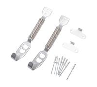 Akozon 2 Pack Stainless Steel Hood Spring Latch Clips Designed For Hood Panels Vehicles Suitable Rear Bumper Trunk Lid Complete Spring Pin Kit Durable Easy Installation
