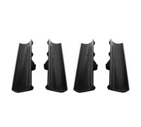 Akozon 2 Pair Snow Plow Attachments for Shoes - Fun DIY Crafting Accessories for Hole Shoes - Unique Winter Charm Decorations (Black)