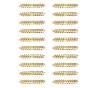 Akozon 20 Pack 5x30mm Double Ended Dowel Screws, Iron Furniture Connector, Woodworking Screws, Zinc Plated Wood Dowel Screws for Wood Joint Making