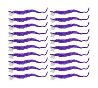 Akozon 20 Pcs Cute Fuzzy Soft Touch Plush Material for DIY, Portable Fun, for Parties and Playtime (Purple)