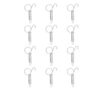 Akozon 20 PCS Spring Latch Hook for Cages - Heavy Duty Metal Finger Hooks for Secure Cage Doors, Ideal for Poultry and Small Animal Enclosures (Large spring cage door hook)