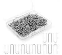 Akozon 200 Pieces U-Shaped Nichrome Wire Jump Rings for DIY Crafting, High-Temperature Ceramic & Glass Fusing, 21 Gauge with Storage Box (50 pcs)