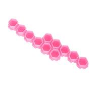 Akozon 200Pcs Ink Cups - Stackable Pi Ent Holders for Permanent Makeup - Space-Saving Plastic Ink Containers in Pink (Rosy)