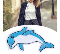 Akozon 20Pcs Colorful Dolphin Embroidery Cloth Patches for Clothes - Creative Sewing Appliques for Jackets, Jeans, Hats, and Tshirts