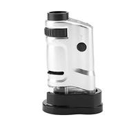 Akozon 20X 40X Zoom Led Lighted Mini Pocket Scope With Base Portable Illuminated For Hobbyists Professionals