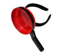 Akozon 21.5cm Funny Headband Cute Pan Shaped High Simulation Women Headwear for Face Wash Makeup, Funny Headbands Hair Control Resin Firmly Fixed for Washing Face for Women Fried Egg (Red)