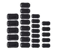 Akozon 25 Pieces Clip-on Ferrite Ring Cores, Auto RV Cable Ferrite Bead Noise Filter, Clip Style EMI Blocker Accessories to Cut Electromagnetic Interference on Vehicle Wiring
