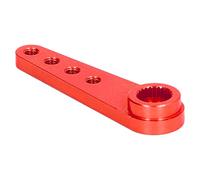 Akozon 25T Single Sided Aluminum Servo Horn for 1/8 1/10 RC Cars - Lengthened Steering Servo Arm for Improved Performance (Red)