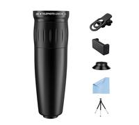 Akozon 25X Telephoto Lens with Tripod Lens Hood FMC Multi Coating 22mm Dual Mode Zoom for Smart Phones